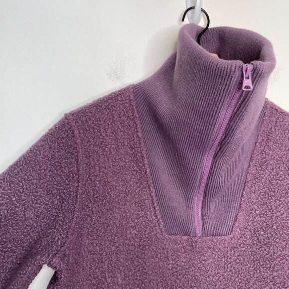 Lands End High Pile Fleece Pullover Sweatshirt Size Small Teddy Oversized‎ Cozy - Picture 3 of 8